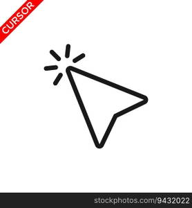 cursor icon, pointer icon vector logo template