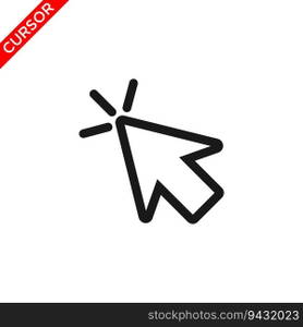 cursor icon, pointer icon vector logo template