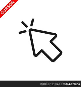 cursor icon, pointer icon vector logo template