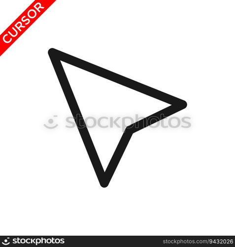 cursor icon, pointer icon vector logo template