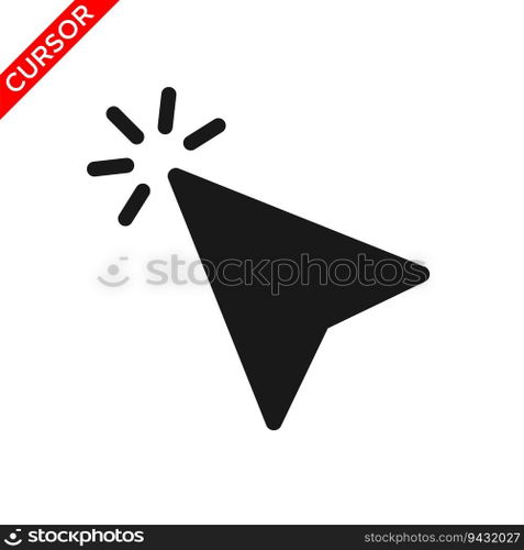 cursor icon, pointer icon vector logo template