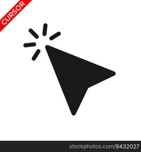 cursor icon, pointer icon vector logo template