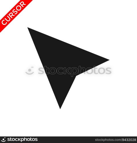 cursor icon, pointer icon vector logo template
