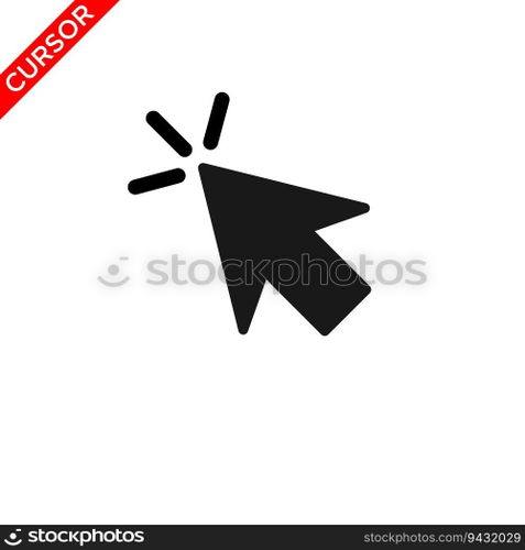 cursor icon, pointer icon vector logo template