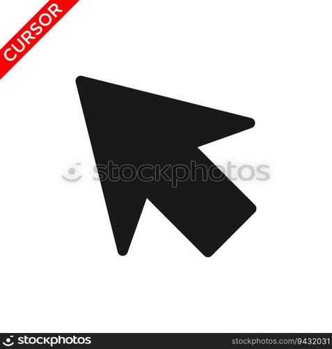 cursor icon, pointer icon vector logo template