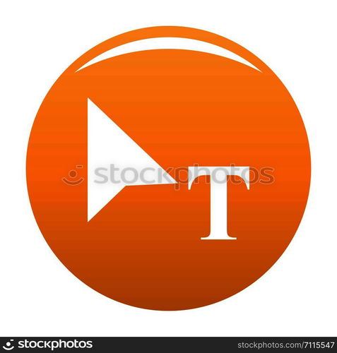 Cursor icon. Simple illustration of cursor vector icon for any design orange. Cursor icon vector orange