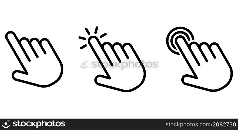 Cursor icon symbol set simple design