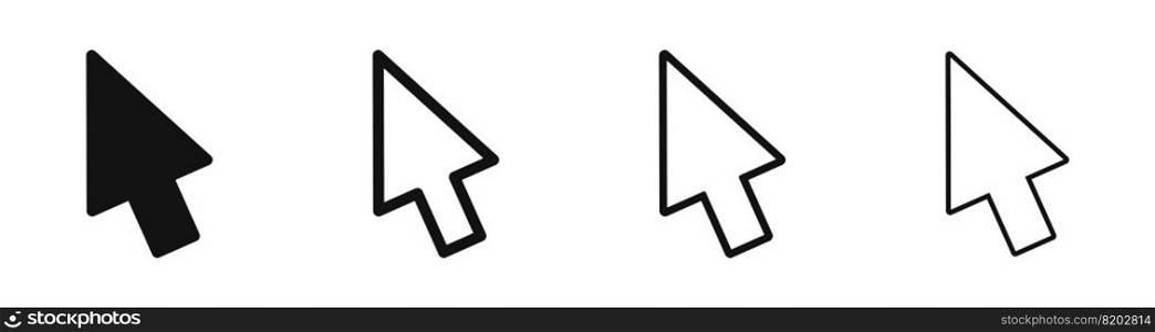 Cursor icons. Computer mouse cursor arrow. Set of pointers. Vector illustration