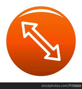Cursor increase element icon. Simple illustration of cursor increase element vector icon for any design orange. Cursor increase element icon vector orange
