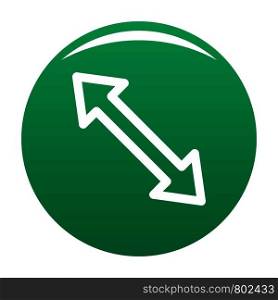 Cursor increase element icon. Simple illustration of cursor increase element vector icon for any design green. Cursor increase element icon vector green