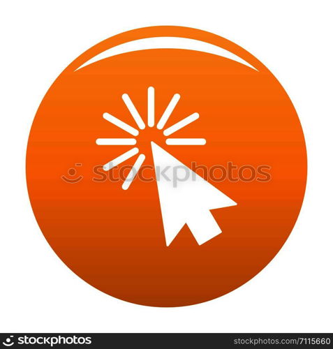 Cursor interface element icon. Simple illustration of cursor interface element vector icon for any design orange. Cursor interface element icon vector orange