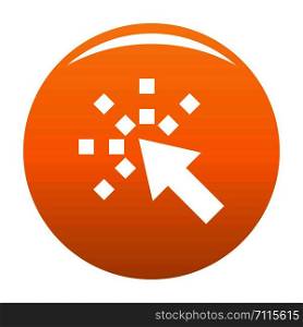 Cursor internet icon. Simple illustration of cursor internet vector icon for any design orange. Cursor internet icon vector orange