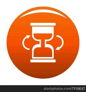 Cursor loading icon. Simple illustration of cursor loading vector icon for any design orange. Cursor loading icon vector orange