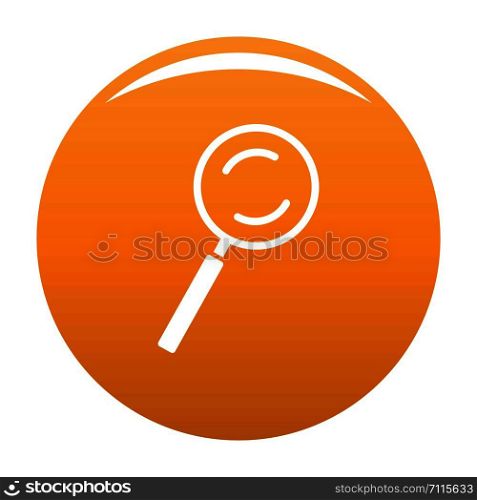 Cursor magnifier element icon. Simple illustration of cursor magnifier element vector icon for any design orange. Cursor magnifier element icon vector orange