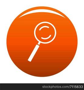 Cursor magnifier element icon. Simple illustration of cursor magnifier element vector icon for any design orange. Cursor magnifier element icon vector orange