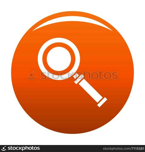 Cursor magnifier icon. Simple illustration of cursor magnifier vector icon for any design orange. Cursor magnifier icon vector orange