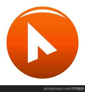 Cursor modern element icon. Simple illustration of cursor modern element vector icon for any design orange. Cursor modern element icon vector orange