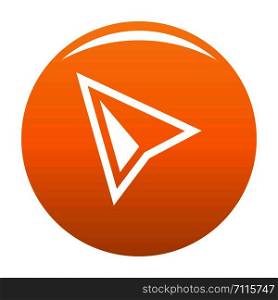 Cursor modern icon. Simple illustration of cursor modern vector icon for any design orange. Cursor modern icon vector orange