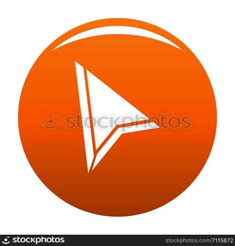 Cursor mouse element icon. Simple illustration of cursor mouse element vector icon for any design orange. Cursor mouse element icon vector orange