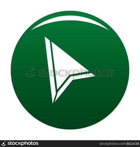 Cursor mouse element icon. Simple illustration of cursor mouse element vector icon for any design green. Cursor mouse element icon vector green