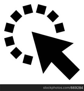 Cursor pixel icon. Simple illustration of cursor pixel vector icon for web. Cursor pixel icon, simple black style