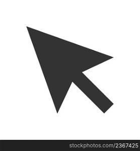 Cursor pointer icon. Computer mouse symbol. Black right arrow vector.