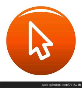 Cursor retro element icon. Simple illustration of cursor retro element vector icon for any design orange. Cursor retro element icon vector orange