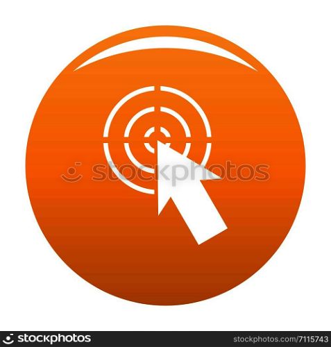 Cursor shape icon. Simple illustration of cursor shape vector icon for any design orange. Cursor shape icon vector orange