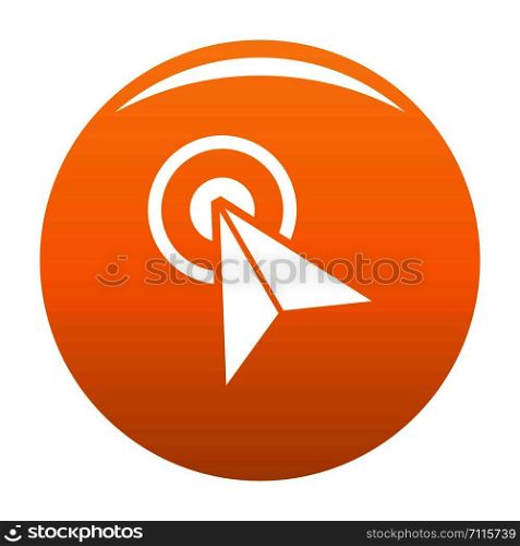 Cursor technology element icon. Simple illustration of cursor technology element vector icon for any design orange. Cursor technology element icon vector orange