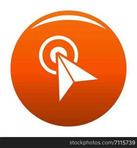 Cursor technology element icon. Simple illustration of cursor technology element vector icon for any design orange. Cursor technology element icon vector orange
