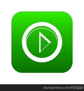 Cursor to right in circle icon digital green for any design isolated on white vector illustration. Cursor to right in circle icon digital green