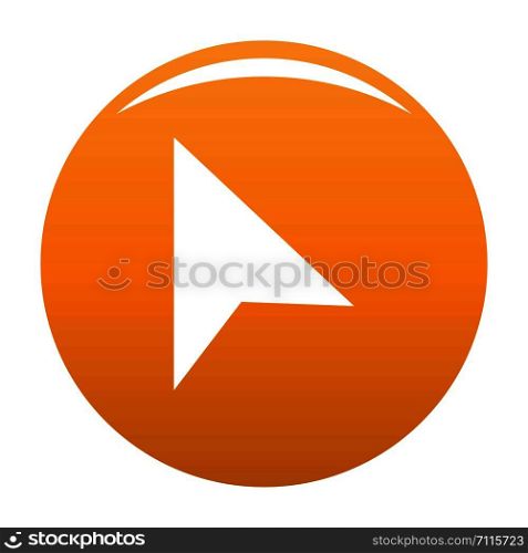 Cursor trendy element icon. Simple illustration of cursor trendy element vector icon for any design orange. Cursor trendy element icon vector orange