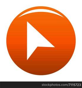 Cursor trendy element icon. Simple illustration of cursor trendy element vector icon for any design orange. Cursor trendy element icon vector orange