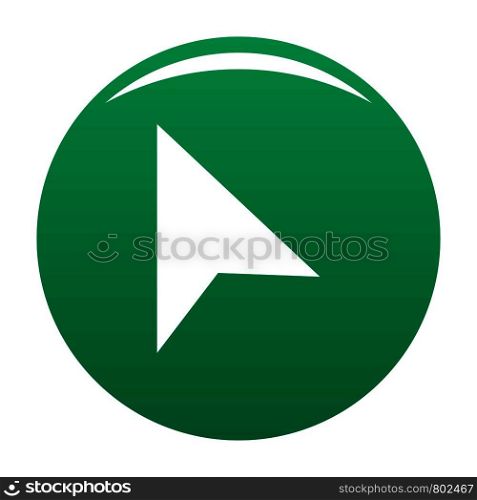 Cursor trendy element icon. Simple illustration of cursor trendy element vector icon for any design green. Cursor trendy element icon vector green