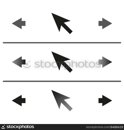 Cursors icon. Computer arrows set. Vector illustration. Eps 10. Stock image.. Cursors icon. Computer arrows set. Vector illustration. Eps 10.