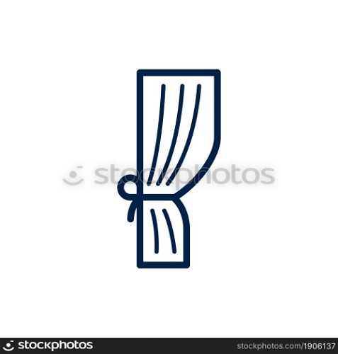 Curtain icon logo template isolated on white background.