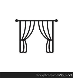 curtain icon vector logo template in trendy flat style
