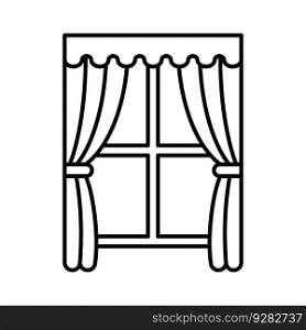 Curtain icon vector on trendy design