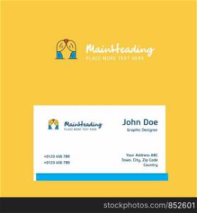 Curtain logo Design with business card template. Elegant corporate identity. - Vector