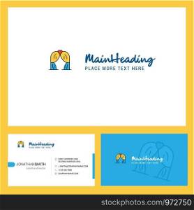Curtain Logo design with Tagline & Front and Back Busienss Card Template. Vector Creative Design