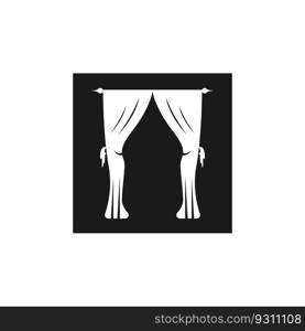 Curtain Window Room  curtains  furniture logo vector template illustration