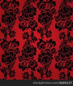 Curtains, seamless pattern, ornament floral, design element