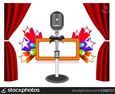 Curtains with microphone