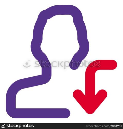 curve download arrow for user profile data download