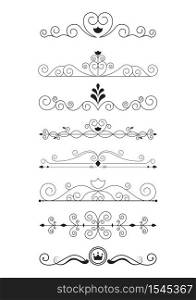 Curve line designs elements and page decoration, VECTOR, EPS10