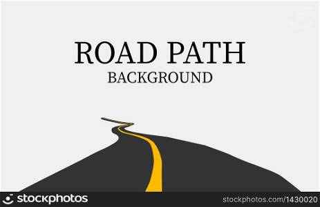 Curve winding road way background. vector illustration
