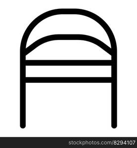 Curved chair without any side support.