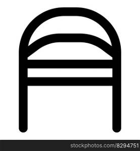 Curved chair without any side support.