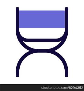 Curved-leg folding chair or c&stool.