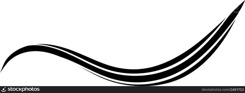 Curved smooth lines form wave, wave smoothness logo
